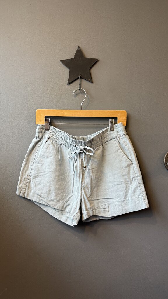 Linen Blend Drawstring Shorts