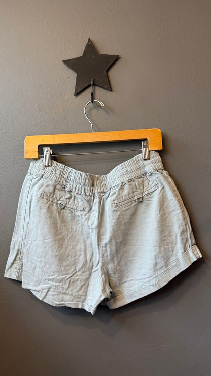 Linen Blend Drawstring Shorts
