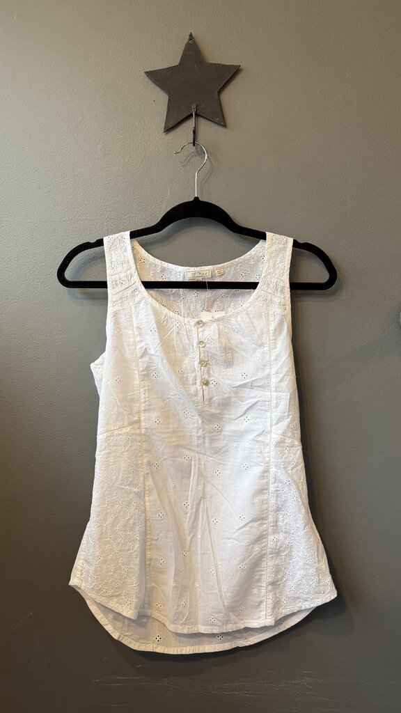 Eyelet Cotton Tank Top