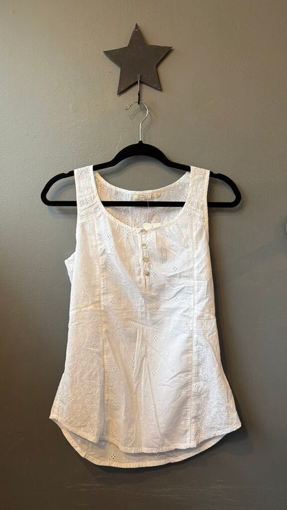 Eyelet Cotton Tank Top