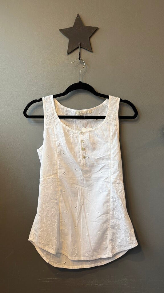 Eyelet Cotton Tank Top