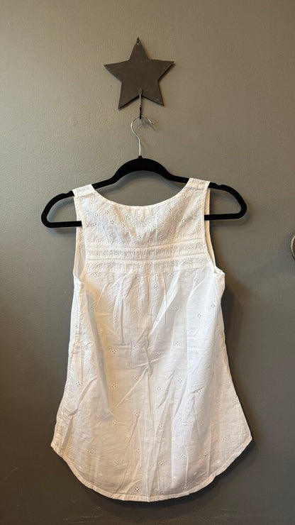 Eyelet Cotton Tank Top