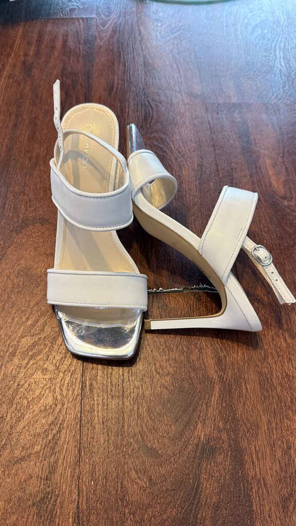 Square Toe Strappy Heeled Sandals