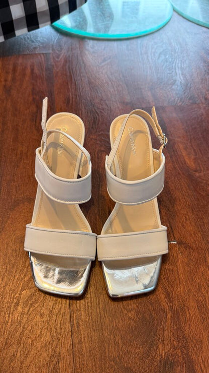 Square Toe Strappy Heeled Sandals