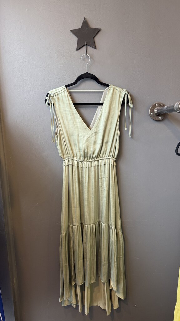 Petite Satin High Low Midi Dress