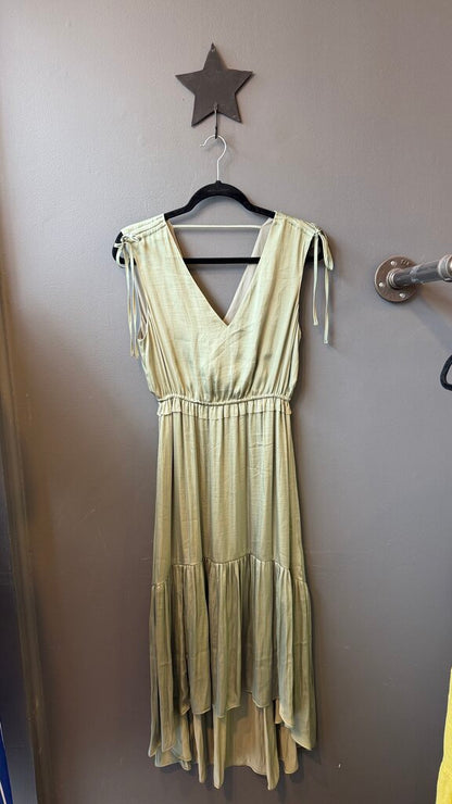 Petite Satin High Low Midi Dress