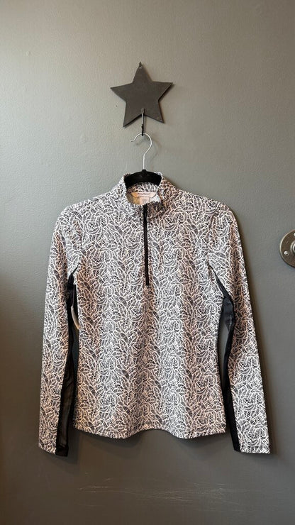 Monstera Palm Print 1/4 Zip Pullover