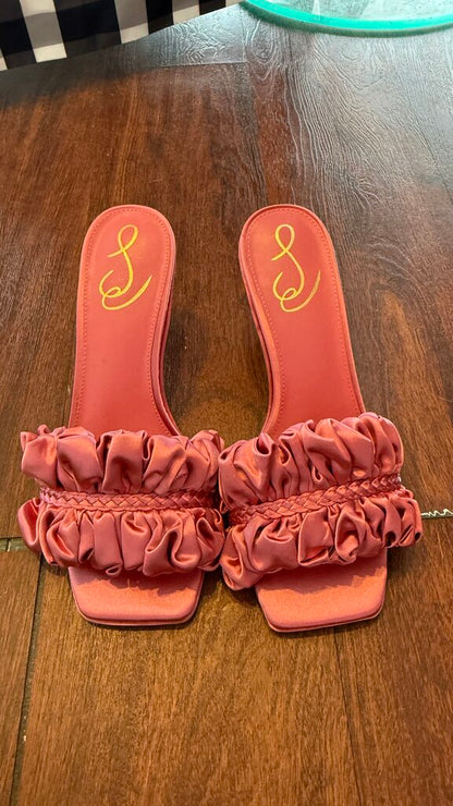 Satin Slide Heels