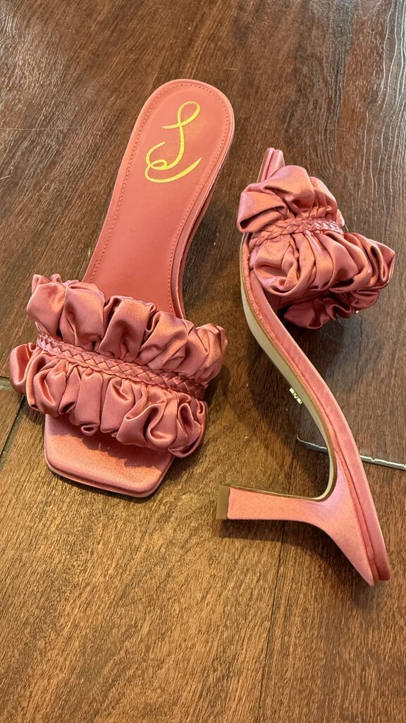 Satin Slide Heels