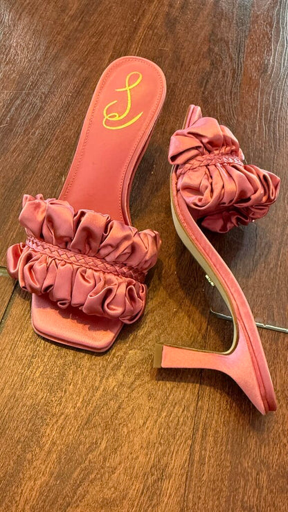 Satin Slide Heels