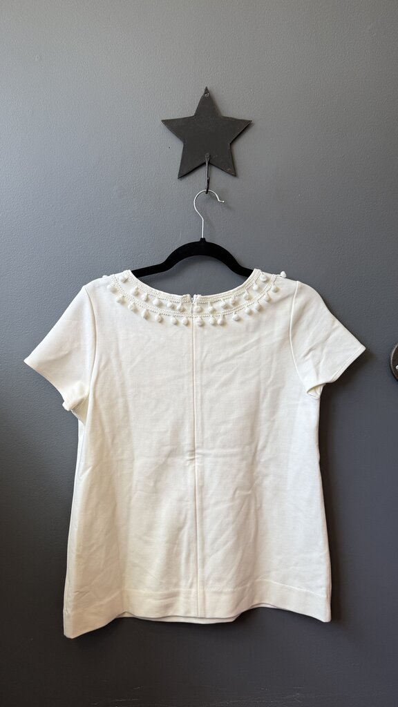Pom Pom Neckline Ponte Top