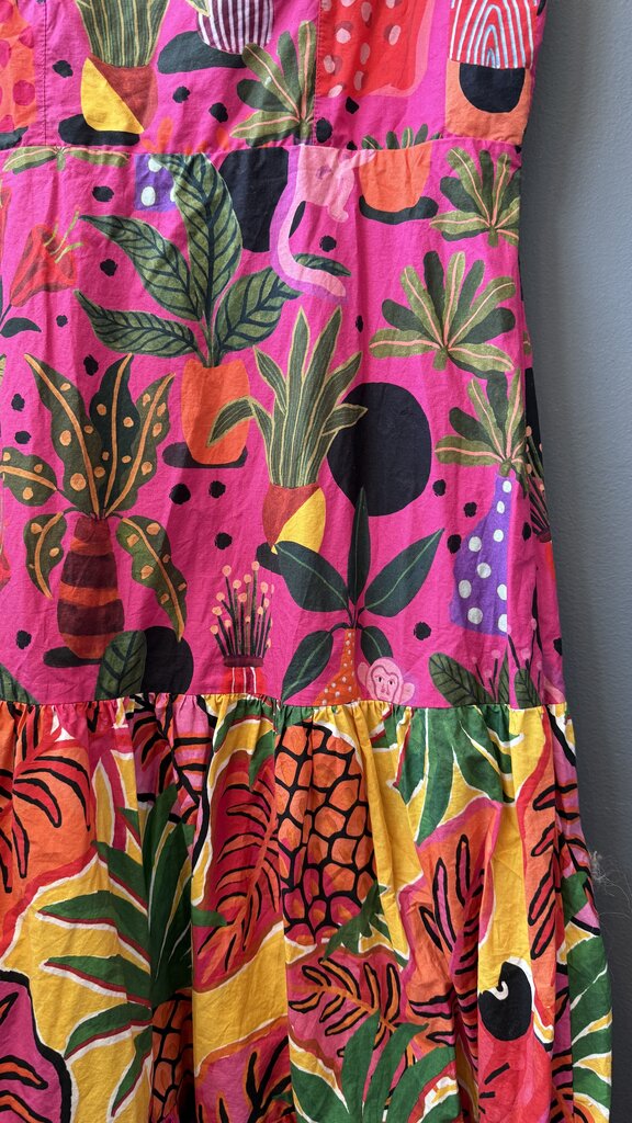 Tropical Monkey Midi Dress