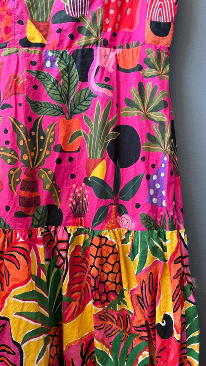 Tropical Monkey Midi Dress