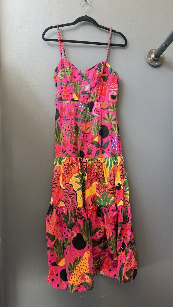 Tropical Monkey Midi Dress