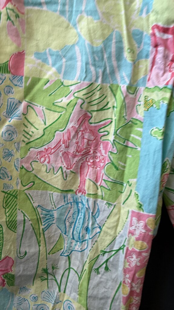 Vintage Patch Print Capri Pants