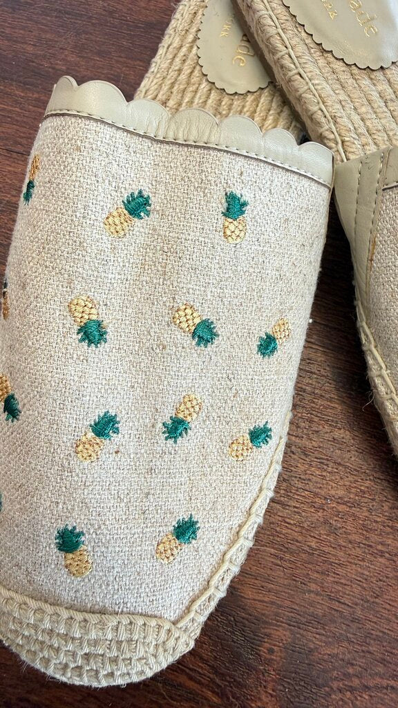 Embroidered Espadrille Mules