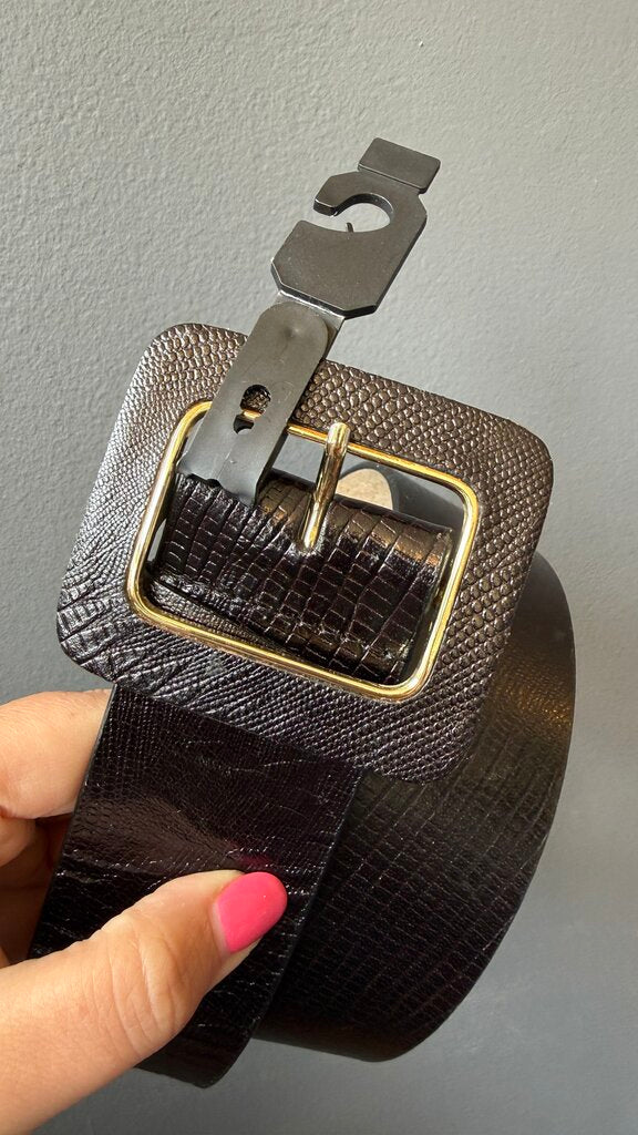 Leather Wide Belt