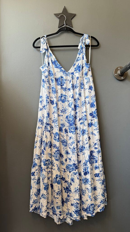 Floral Tie Shoulder Midi Dress
