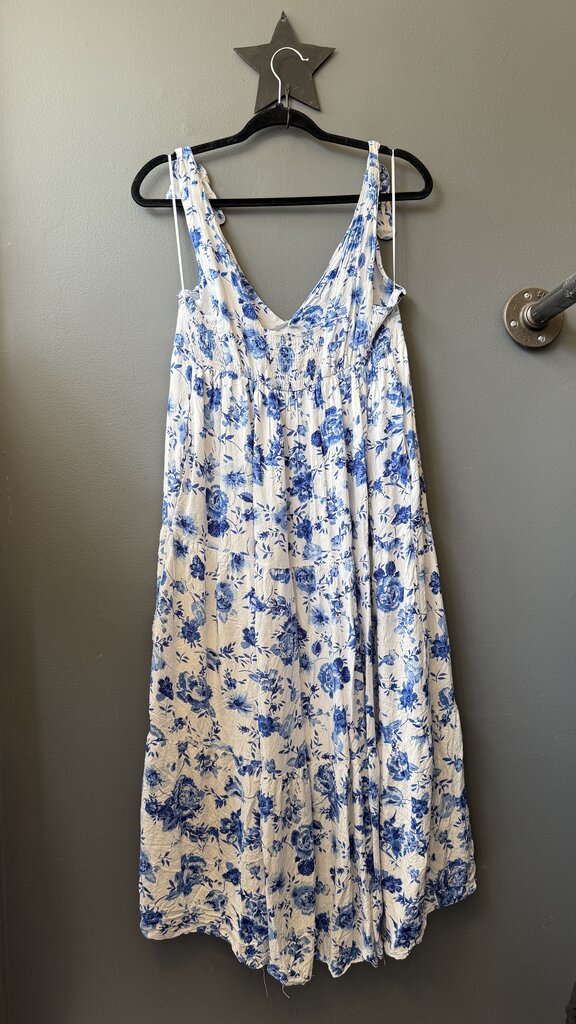 Floral Tie Shoulder Midi Dress