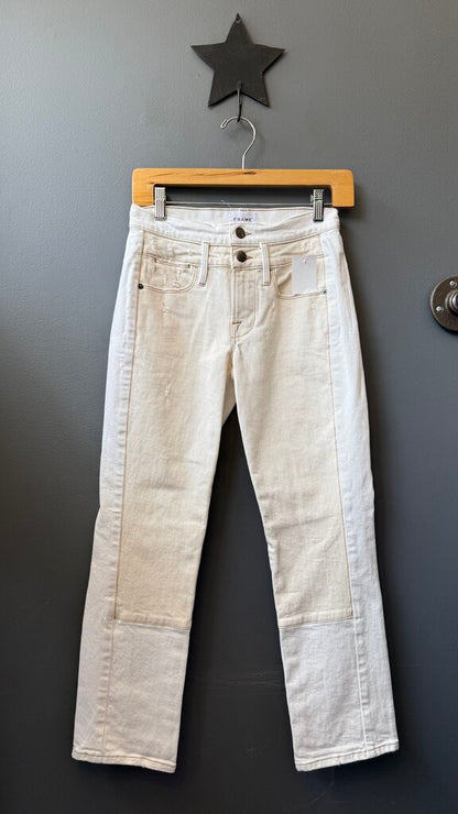 Le High Straight Two Tone Jeans