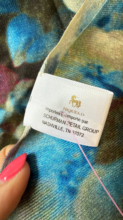 Floral Silk Woven Scarf