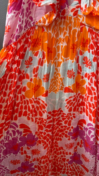 Floral Ruffle Maxi Dress