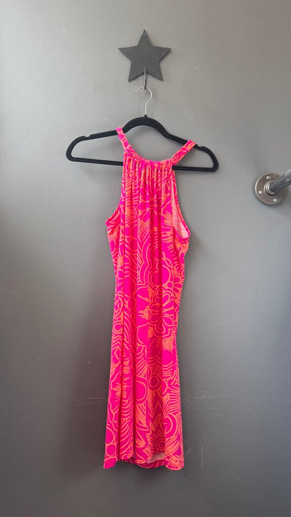 High Neck Halter Jersey Dress