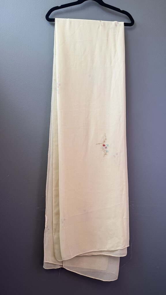 Beaded Embroidered Sheer Shawl