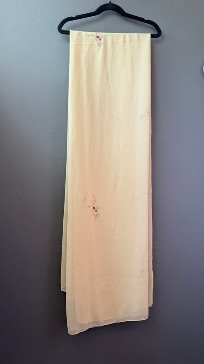 Beaded Embroidered Sheer Shawl