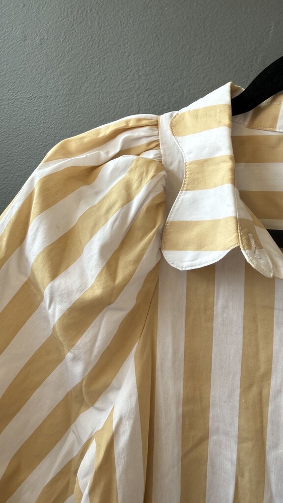 Puff Sleeve Stripe Shirtdress