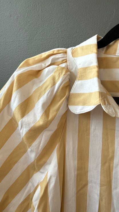Puff Sleeve Stripe Shirtdress