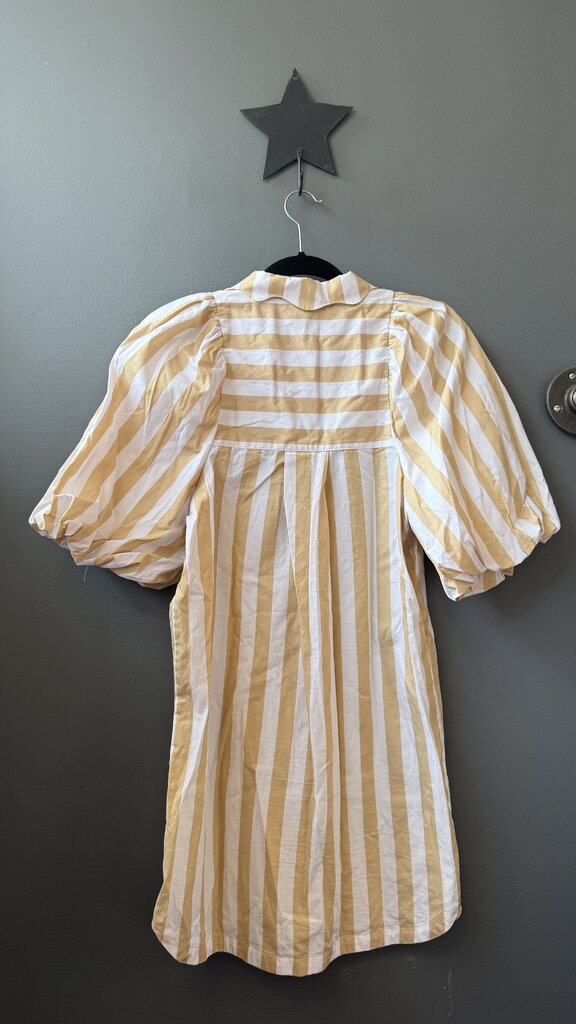 Puff Sleeve Stripe Shirtdress