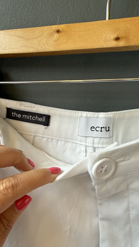 the mitchell Slim White Pants