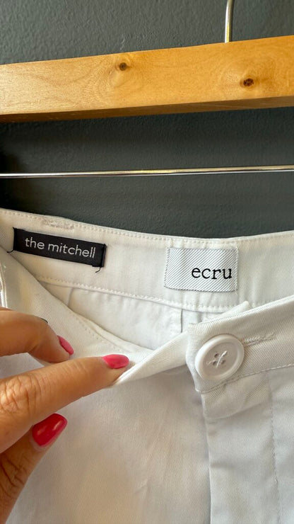 the mitchell Slim White Pants