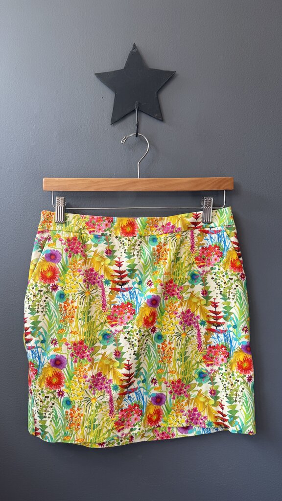 Liberty Print Neon Mini Skirt
