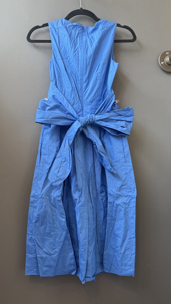 Poplin Wrap Top Midi Dress