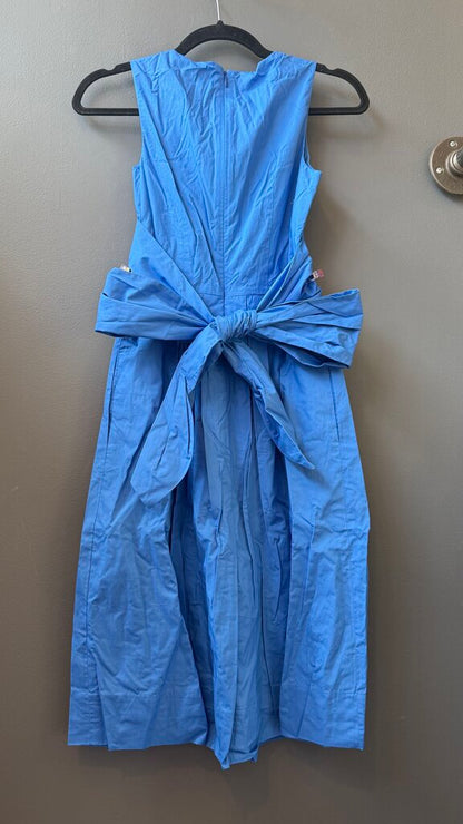 Poplin Wrap Top Midi Dress