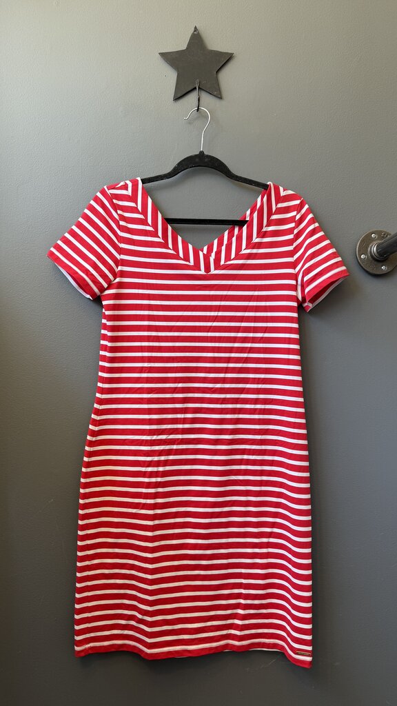 Vneck Stripe Sheath Dress