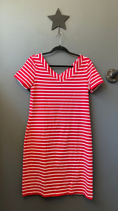 Vneck Stripe Sheath Dress