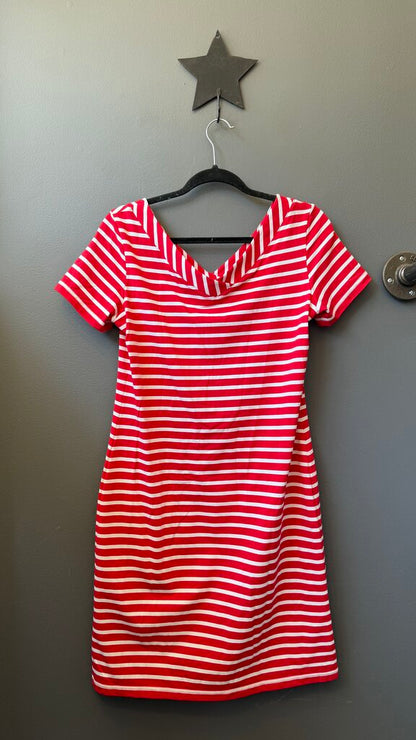 Vneck Stripe Sheath Dress
