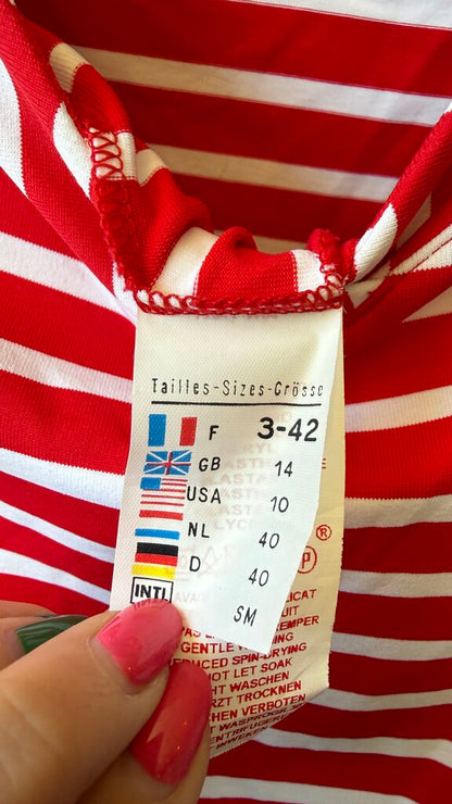 Vneck Stripe Sheath Dress