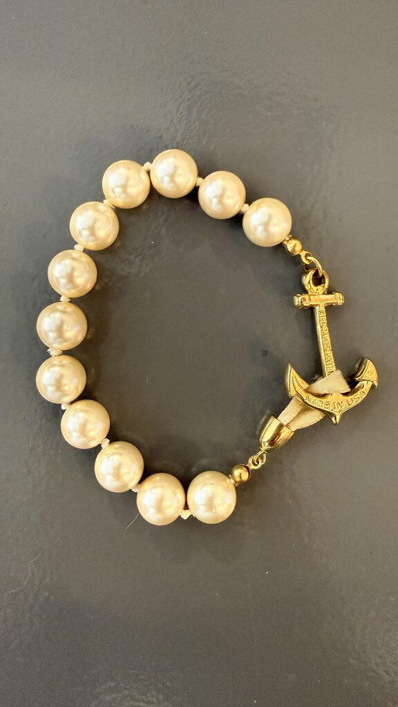 KJP Pearl Bead Anchor Bracelet