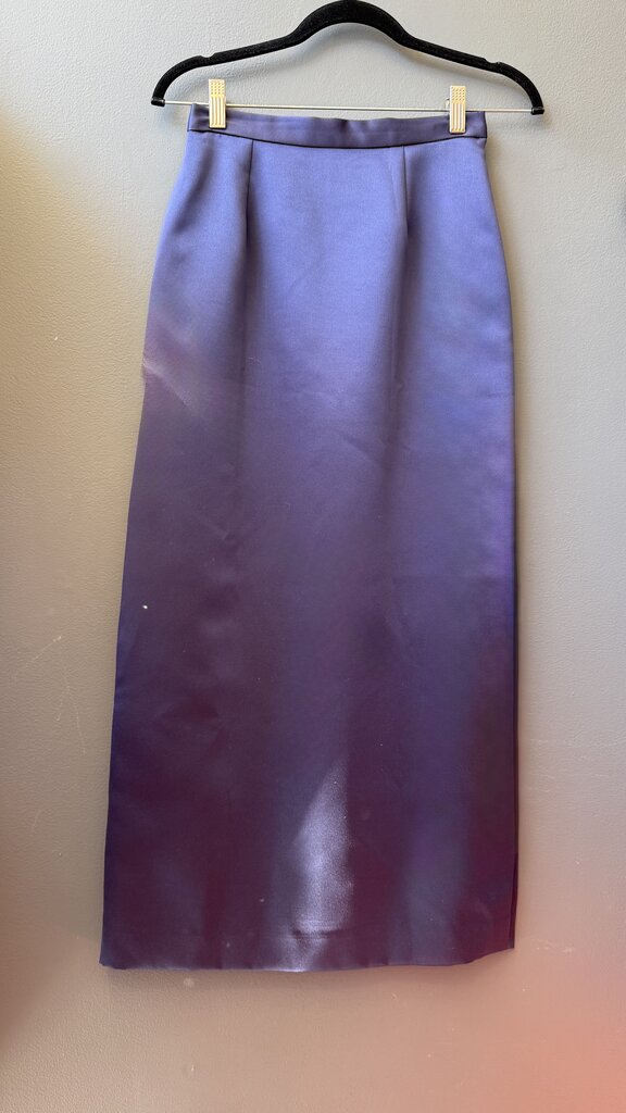 Petite Vintage Satin Aline Maxi Skirt