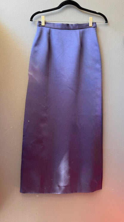 Petite Vintage Satin Aline Maxi Skirt