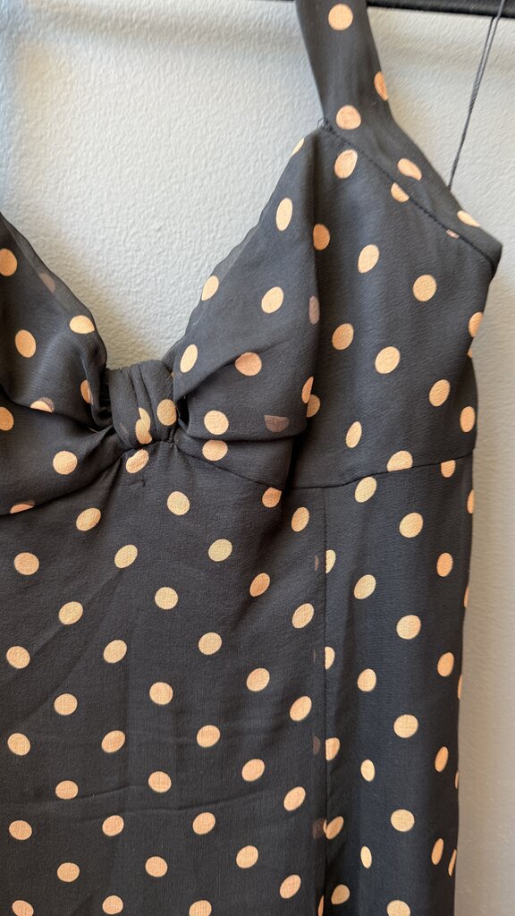Vintage Silk Polka Dot Halter Dress