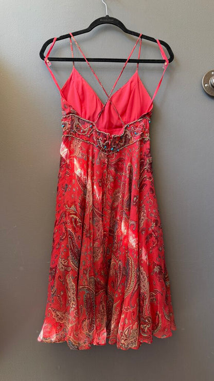 Vintage Silk Beaded Paisley Dress