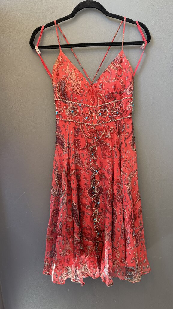 Vintage Silk Beaded Paisley Dress