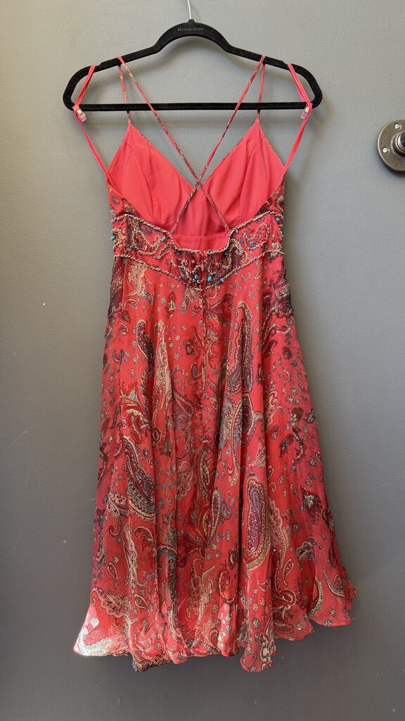 Vintage Silk Beaded Paisley Dress