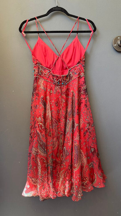 Vintage Silk Beaded Paisley Dress