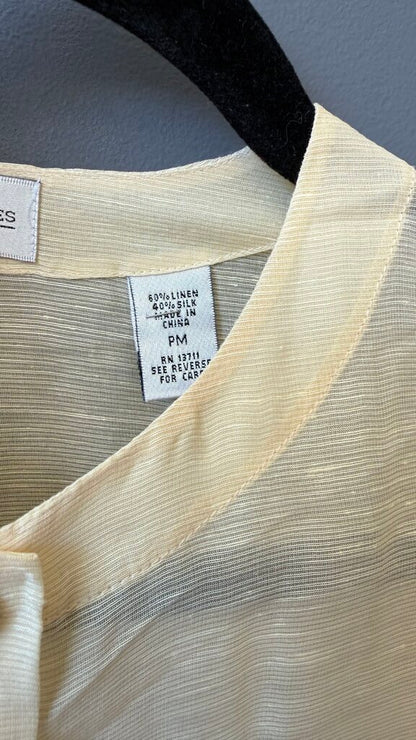 Petite Linen Silk Sheer Jacket